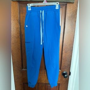 Figs High Waisted Jogger Scrub Pants Royal Blue